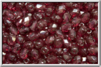 B�hm. Glasschliffperle, feuerpol., 4mm, fuchsia, trans., luster, 50 Stk.
