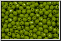 B�hm. Glasschliffperle, feuerpol., 3mm, olivine, dk., op., 50 Stk.