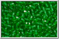 B�hm. Glasschliffperle, feuerpol., 3mm, emerald, trans., 50 Stk.