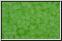 B�hm. Glasschliffperle, feuerpol., 3mm, peridot, lt., trans., matte, 50 Stk.