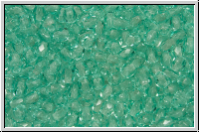 B�hm. Glasschliffperle, feuerpol., 3mm, turquoise, lt., trans., 50 Stk.