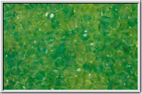 B�hm. Glasschliffperle, feuerpol., 3mm, lime/turquoise, trans., 50 Stk.