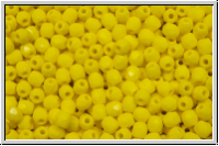B�hm. Glasschliffperle, feuerpol., 3mm, yellow, lt., op., 50 Stk.