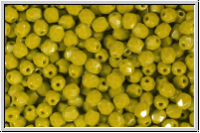 b�hm. Glasschliffperle, feuerpol., 4mm, olivine, op., 50 Stk.