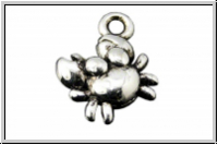 Anh�nger "Krabbe", 12x11x4mm, antiksilberfb., Tibetsilber, 1 Stk.