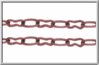 Gliederkette, Peanut-Chain, 8x6/8x4mm, antikkupferfb., Eisen, Preis/m