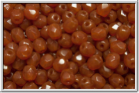 B�hm. Glasschliffperle, feuerpol., 4mm, topaz, alabaster, 50 Stk.