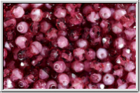 B�hm. Glasschliffperle, feuerpol., 4mm, fuchsia, moonlight, 50 Stk.