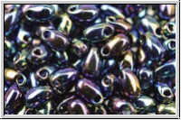 LDP-0455, MIYUKI Long Drops, blue/green, met., iris., 10g