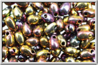 LDP-0462, MIYUKI Long Drops, gold, met., iris., 10g