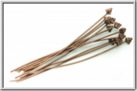 Kopfstifte "Kugelpyramide", 55/0,7mm, antikkupferfb., Messing, 10 Stk.