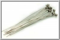 Kopfstifte "Kugelkranz", 57/0,8mm, antiksilberfb., Messing, 10 Stk.