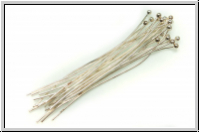 Kopfstifte "Kugel", 53/0,6mm, silberfb., Messing, 20 Stk.