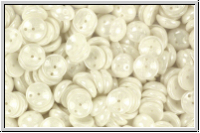 Piggy Beads, 4x8mm, white, op., luster, 25 Stk.