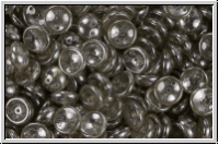 Piggy Beads, 4x8mm, black diamond, trans., luster, 25 Stk.