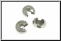 Kaschierperlen, "Crimp Cover", 5mm, glatt, antiksilberfb., Messing, 10 Stk.