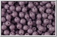 b�hm. Glasperle, rund, 4mm, lavender, dk.,op., 50 Stk.