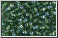 b�hm. Glasperle, rund, 4mm, seafoam, trans., AB, 50 Stk.