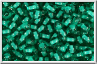 b�hm. Glasperle, rund, 4mm, emerald, trans., 50 Stk.