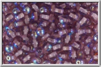 b�hm. Glasperle, rund, 4mm, amethyst, lt., trans., AB, 50 Stk.