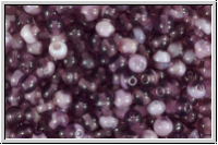 b�hm. Glasperle, rund, 4mm, amethyst, trans., moonlight, 50 Stk.