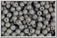 b�hm. Glasperle, rund, 4mm, grey, op., 50 Stk.