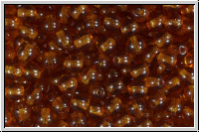 b�hm. Glasperle, rund, 4mm, amber, dk., trans., 50 Stk.