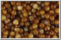 b�hm. Glasperle, rund, 4mm, amber, wolkig, 50 Stk.