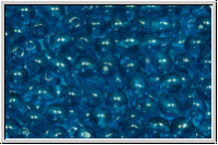 b�hm. Glasperle, rund, 4mm, capri blue, trans., 50 Stk.