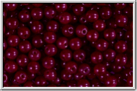 b�hm. Glasperle, rund, 4mm, siam, opal, wolkig, 50 Stk.