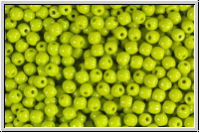 b�hm. Glasperle, rund, 3mm, light olivine, opaque, 50 Stk.