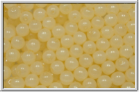 b�hm. Glasperle, rund, 5mm, beige, opal, 25 Stk.