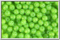 b�hm. Glasperle, rund, 4mm, lime green, opal, 50 Stk.