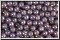 b�hm. Glasperle, rund, 4mm, white, op., vega, iris., 50 Stk.