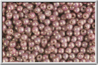 b�hm. Glasperle, rund, 3mm, white, op., vega luster, 50 Stk.