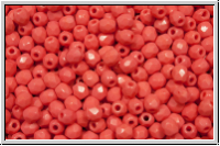 B�hm. Glasschliffperle, feuerpol., 3mm, salmon, op., 50 Stk.