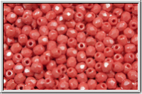 B�hm. Glasschliffperle, feuerpol., 3mm, salmon, op., luster, 50 Stk.