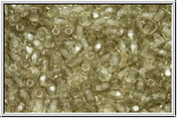 B�hm. Glasschliffperle, feuerpol., 3mm, grey, trans., 50 Stk.