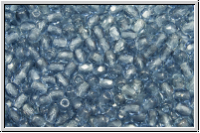 B�hm. Glasschliffperle, feuerpol., 3mm, montana, trans., 50 Stk.