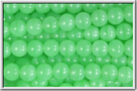 b�hm. Glasperle, rund, 6mm, mint green, opal, 25 Stk.