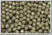 B�hm. Glasschliffperle, feuerpol., 3mm, anthrazit, op., 50 Stk.