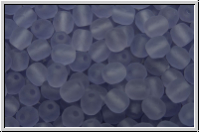 B�hm. Glasschliffperle, feuerpol., 4mm, tanzanite, trans., matte, 50 Stk.
