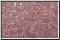 B�hm. Glasschliffperle, feuerpol., 4mm, rose, trans., 50 Stk.