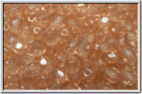 B�hm. Glasschliffperle, feuerpol., 4mm, rosaline, dk., trans., luster, 50 Stk.