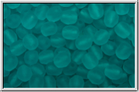 B�hm. Glasschliffperle, feuerpol., 4mm, blue, carribean, lt, trans., matte, 50 Stk.