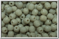 B�hm. Glasschliffperle, feuerpol., 4mm, grey, op., 50 Stk.