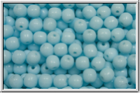 b�hm. Glasperle, rund, 4mm, aqua, lt., op., 50 Stk.