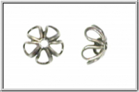 Perlenkappe "Open Petal" TRINITY BRASS, 6x3mm, antikversilbert, Messing, 1 Stk.