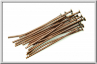 Kopf-/Nietstifte, 25/0,7mm, antikkupferfb., Messing, 20 Stk.