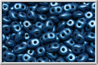 SD-23980-79031, SuperDuo Beads, blue, met., suede, 10g